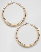 Nylon Hoop Earrings - Gold