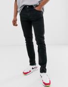 Weekday Friday Slim Jeans In Black - Black