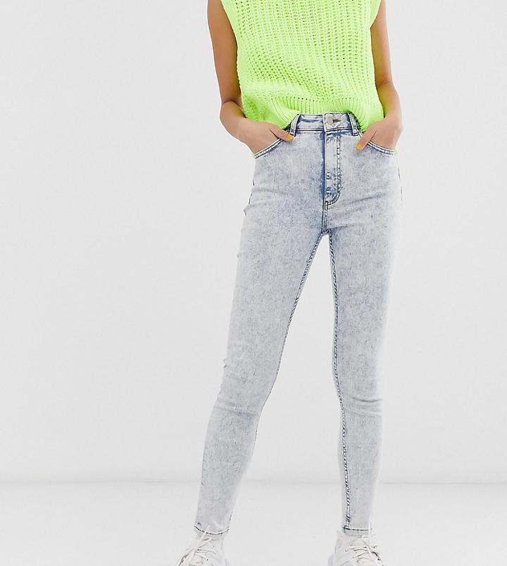 Reclaimed Vintage Inspired The '90 Skinny Jeans In Acid Wash-blue