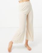 Asos Design Mix & Match Lounge Ribbed Culotte In Oatmeal-neutral