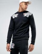 Liquor & Poker Embroidered Tiger Sweater - Black