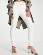 Topshop Jamie Recycled Cotton Blend Jean In Off White