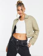 Dickies Lined Eisenhower Cropped Jacket In Khaki-green