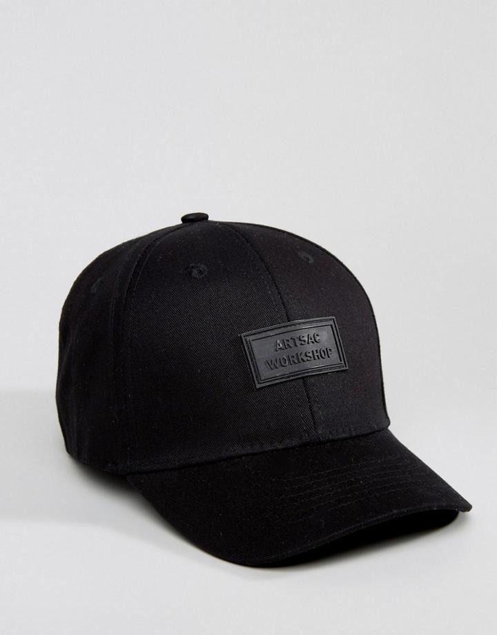 Artsac Workshop All Black Curved Peak Cap - Black