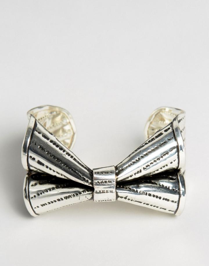 Asos Bow Cuff Bracelet - Silver