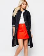 Monki Pc Yuri Coat - Blue