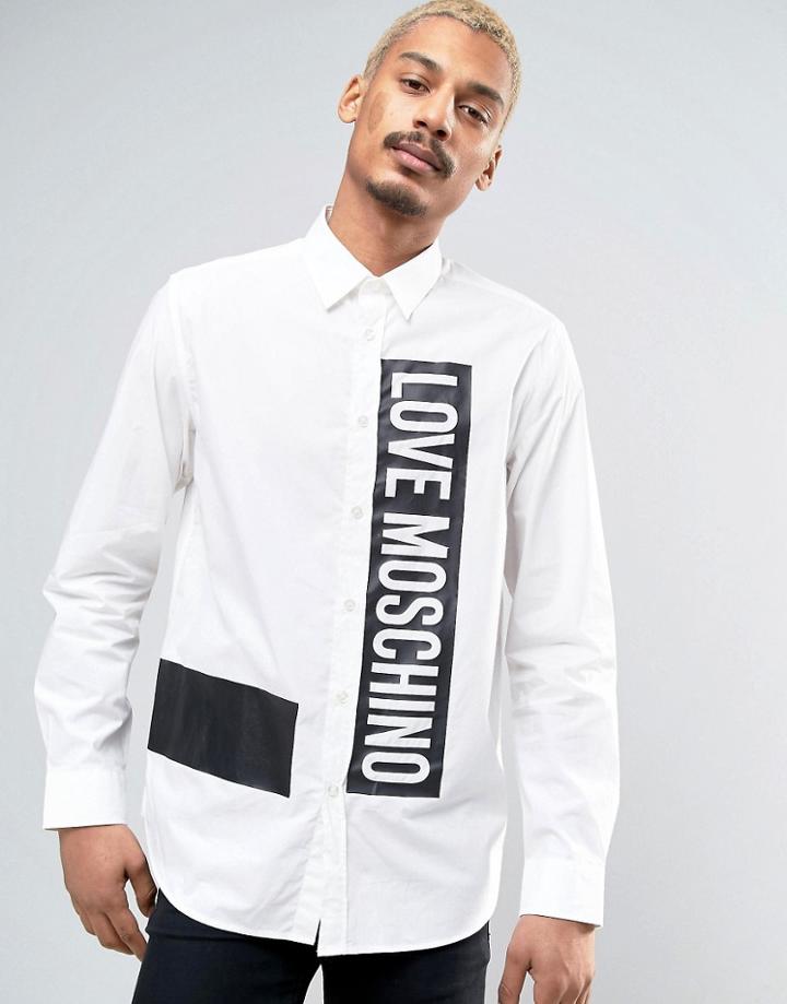 Love Moschino Printed Logo Shirt - White