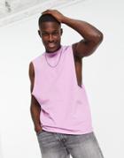Asos Design Relaxed Fit Tank In Purple