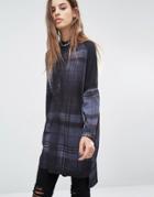 Religion Tunic Shirt In Check - Multi