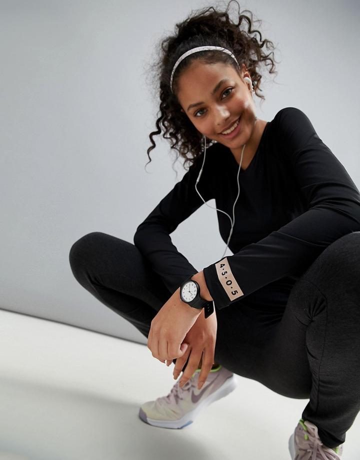 Asos 4505 Training Long Sleeve Top In Tight Fit - Black