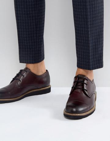 Original Penguin Plus Toe Cap Derby Shoes - Red