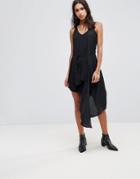 Religion Iris Asymmetric Dress - Black