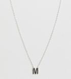 Designb London Sterling Silver M Initial Necklace - Silver