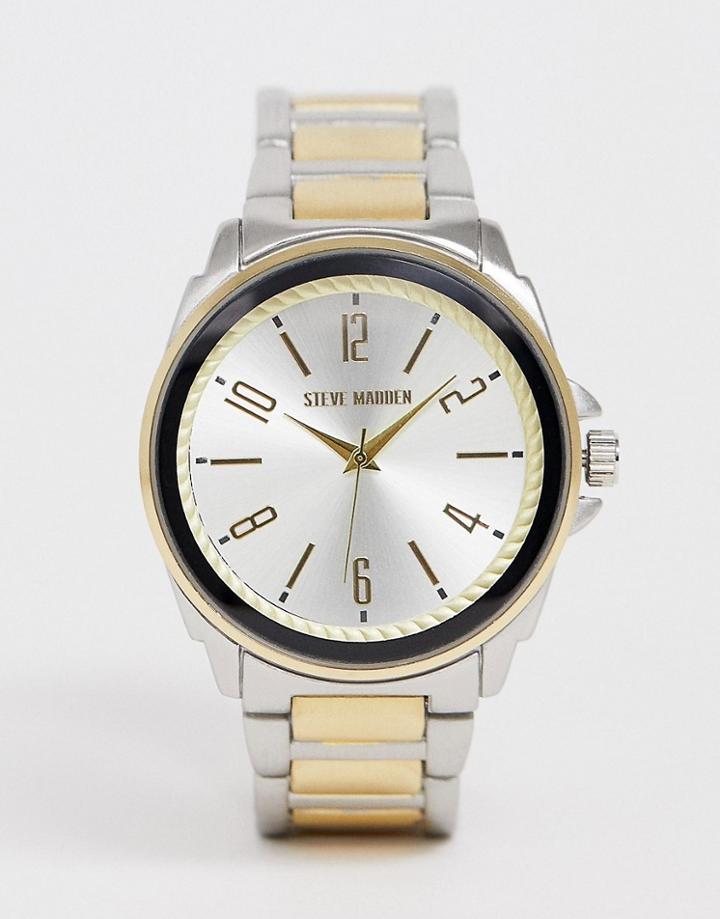 Steve Madden Mens Analog Watch In Mix Metal - Multi