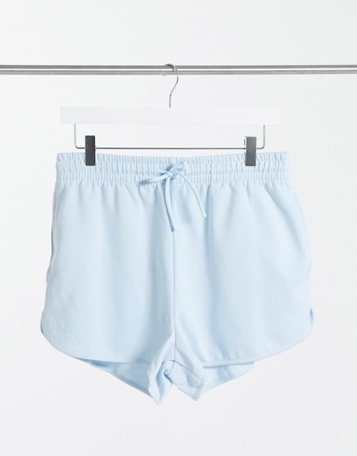 Topshop Running Shorts In Pale Blue