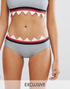Lazy Oaf Shark Bite Bikini Bottom - Multi