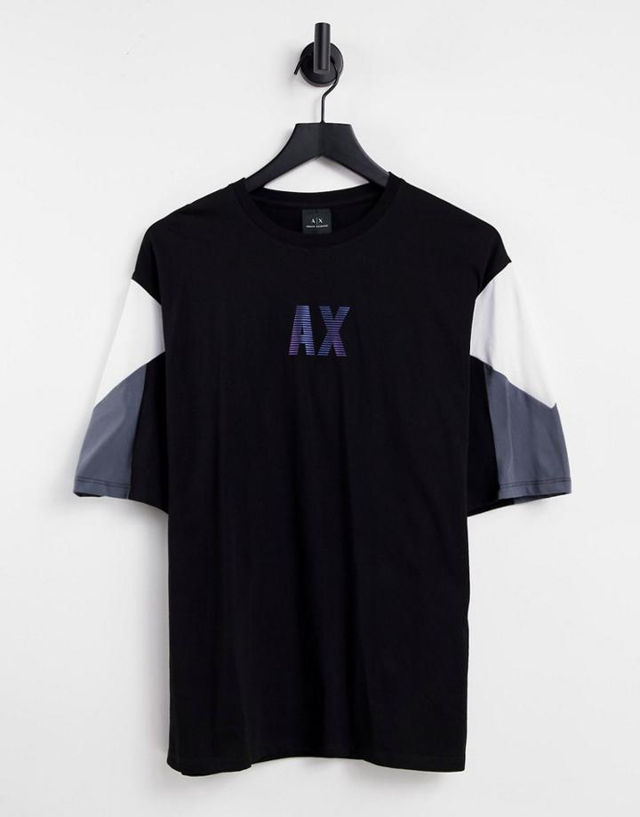 Armani Exchange Sleeve Detail T-shirt In Black