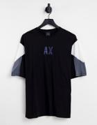 Armani Exchange Sleeve Detail T-shirt In Black