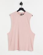 Asos Design Relaxed Fit Tank In Pale Pink