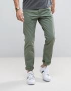 Esprit 5 Pocket Casual Pants In Khaki - Green
