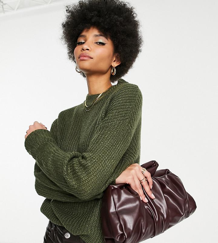 Brave Soul Tall Reki Fisherman Knit Sweater-green