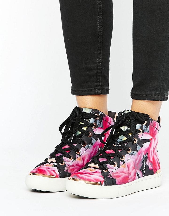 Ted Baker Floral Hitop Sneaker - Multi