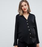 New Look Maternity Long Sleeve Shirt In Black - Black