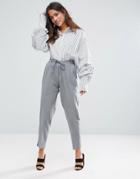 Y.a.s Monday Ankle Drawstring Pants - Gray