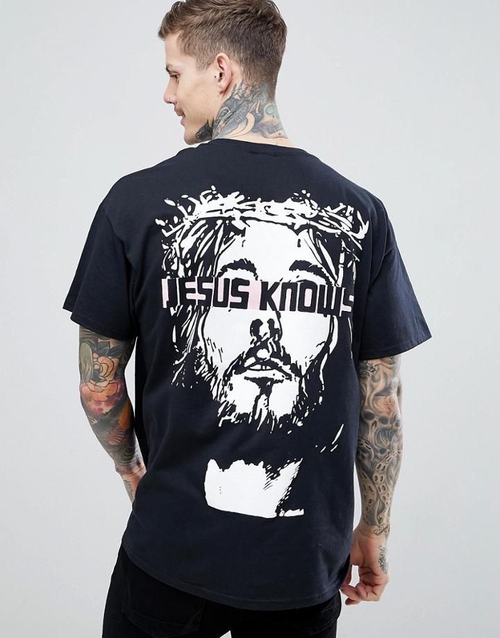 Hnr Ldn Knows Back Print T-shirt - Black