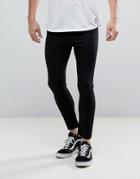 Kubban Spray On Jeans With Raw Hem - Black