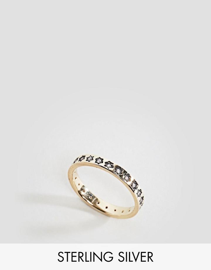 Regal Rose Counting Stars Gold Plated Stacking Ring - Gold