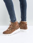 Pieces Hiking Boots - Tan