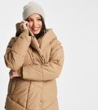Noisy May Tall Padded Jacket In Camel-neutral