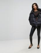 Stradivarius Leather Look Legging - Black