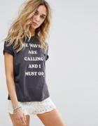 Billabong Waves Are Calling Beach T-shirt - Black