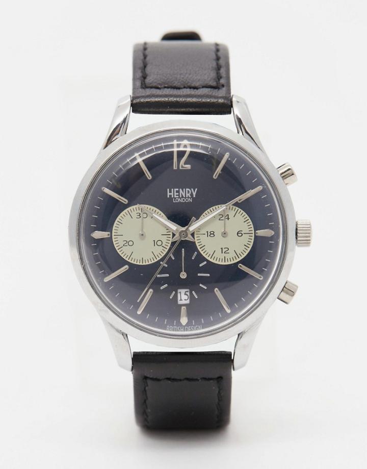 Henry London Knightsbridge Chronograph Watch In Leather - Brown