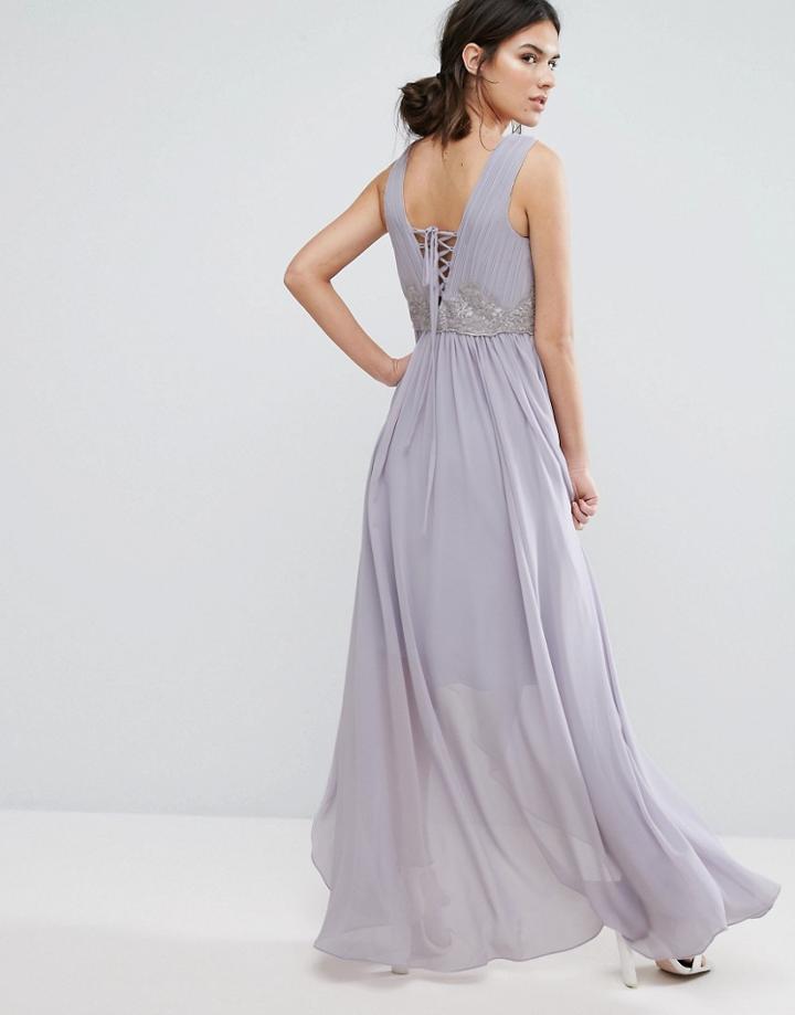 Y.a.s Andra Lilac Lace-up Dress - Purple