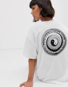Weekday Ying-yang Oversized Tee In White-multi