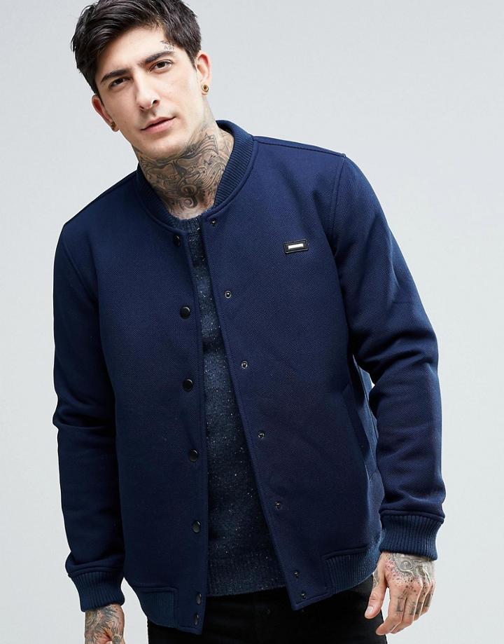 Dr Denim Nelson Bomber Jacket - Blue