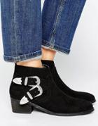 Asos Arizona Western Ankle Boots - Black