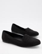 New Look Suedette Loafer In Black