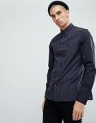 Fred Perry Tonal Gingham Shirt In Black - Black