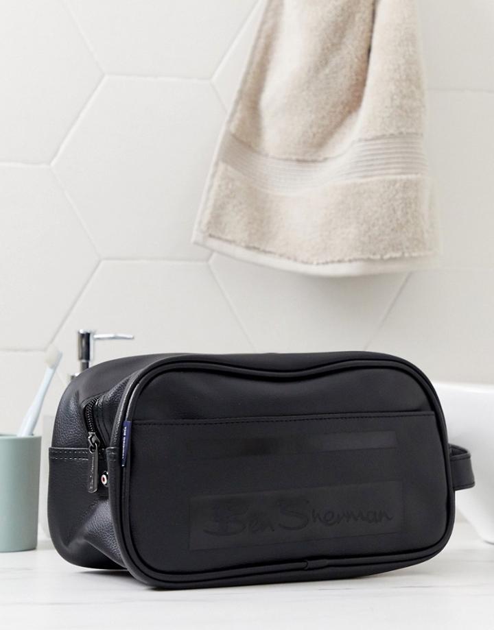 Ben Sherman Toiletry Bag In Black
