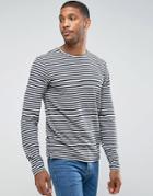 D-struct Stripe Long Sleeve Top - Navy