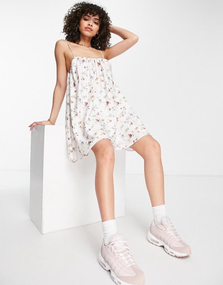 Missguided Cami Strap Smock Dress In Floral In Pink
