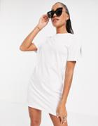 Brave Soul Lennon T-shirt Dress In White
