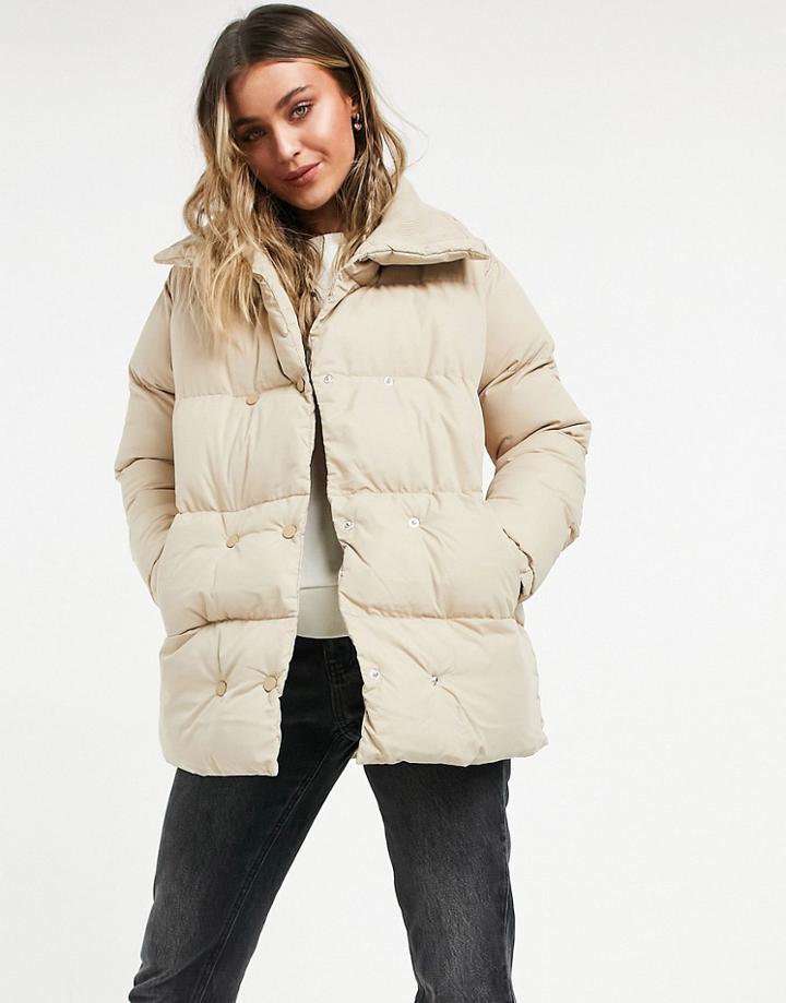 Threadbare Dorata Padded Coat-neutral