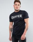 Duffer Logo T-shirt In Black - Black