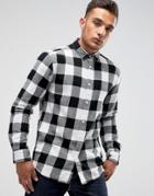 Only & Sons Check Shirt In Slim Fit - Black
