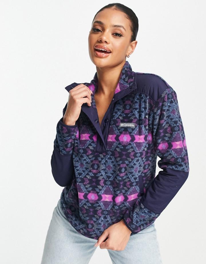 Columbia Benton Springs Pattern Cropped Fleece In Multi